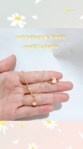 SET LABUBU KALUNG CINCIN ANAK PERHIASAN ISI 2 ITEM 2 IN 1 /KSET-4281