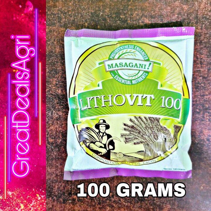 LITHOVIT 100 PHOTOSYNTHESIS ENHANCER WITH ESSENTIAL NUTRIENTS (100 GRAMS) by MASAGANI