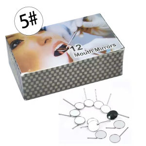 PIORPOY 12 Chiếc Nha Khoa Miệng Gương Thép Chăm Sóc Răng Miệng Dụng Cụ Vệ Sinh Bạc Nha Sĩ Phản Quang Phụ Kiện Cho Trang Sức Giọt