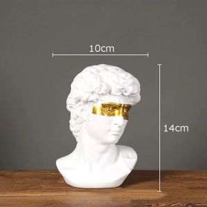 Tượng Bán Thân David Mặt Nạ Hy Lạp Bằng Nhựa Resin - Tượng Điêu Khắc La Mã Cổ Điển Đồ Trang Trí Nghệ Thuật Hiện Đại Cho Nhà Văn Phòng Phòng Đọc Sách Quà Tặng