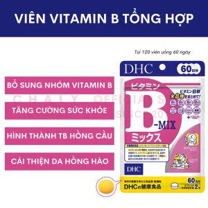 Viên uống vitamin nhóm B Mix DHC làm khoẻ da tóc móng 120 viên Nhật nội địa
