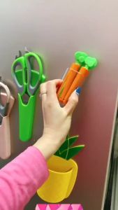 5pcs Carrot Design Food Snack Sealing Clip Food Sealer with Storage Holder Box Magnetic Airtight Snack Sealer 萝卜食物封口夹