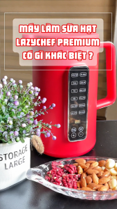Máy làm sữa hạt đa năng 12in1 Lazychef máy xay sinh tố máy xay nấu sữa hạt mini  máy nấu cháo chậm và soup đa năng chất liệu inox cao cấp