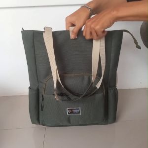 Tote Bag Resleting Praktis Multifungsi Pria Wanita
