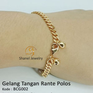 Frida Jewelry Gelang Tangan Rante Polos Silver Gold xuping Lapis Emas 18K Anti Karat