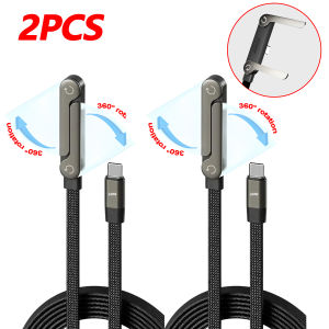 2-IN-1 PD to PD Cable Foldable Mobile Phone Bracket Fast Charger 240W Type-C Data Wire Multifunction USB-C Cable Desktop Holder