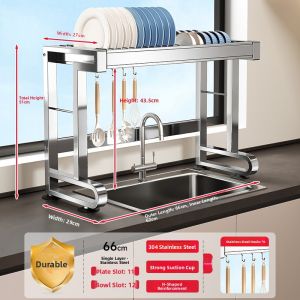 MEICHUWUYU | 304 Stainless Steel Sink Organizer Rack