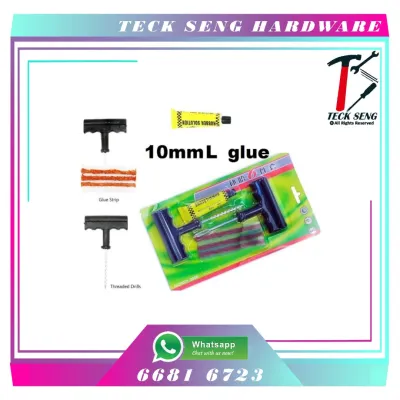 [SG Local Seller] Perfect Car Motorcycle Tubeless Tyre tire Puncture Repair Kit Tire Plug 6 In 1 Set