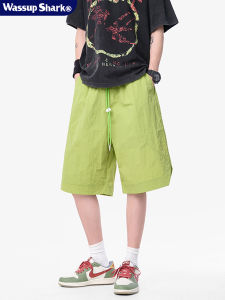 Quần Short Nam Nữ WASSUP SHARK Mùa Hè Mỏng Nhanh Khô Thường Ngày Cạp Vừa Dài Năm Mảnh Vải Nylon Trẻ Trung