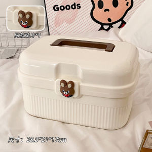 Large Capacity Multi-functional Home Medicine Box Multi-layer Partitioned Storage Organizer for Emergency Use in Dormitories
