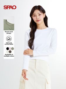 spao | Simple Elegant Autumn Long Sleeve T Shirts