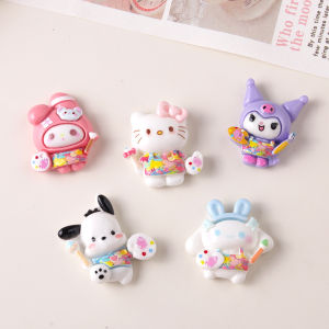 Cartoon DIY Resin Hair Clips Mobile Phone Case Shoe Buckle Keychain Pendant Fashion Jewelry Accessories Artist Cat Creamy Glue