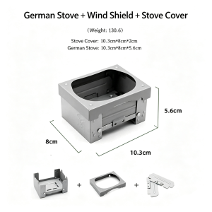YTYIN | Detachable Stainless Steel Folding Pocket Alcohol Stove Ultralight Backpacking Stove Portable Mini Outdoor Camping Stove 