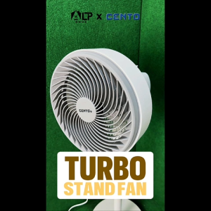 ALP X CentoV 10inch Turbo Stand Fan | Strong wind 1200RPM | 3 speed adjustment | CTSF104 Blade Table Kipas Putih