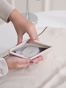 Elegant Mini Travel Organizer Pouch | Portable PU Leather Cosmetic Makeup Bag | Minimalist Waterproof Earphone USB Cable Storage Key Coin Purse