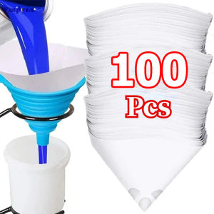 100/50PCS 120 Mesh Disposable Paint Filter Funnel / Universal Micron Fine Mesh Paint Filter / Cone Paper Sieve Industrial Supplies / Conical Paint Filte Mesh Nylon Micron Paper