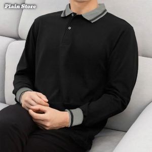 Kaos Polo Lengan Panjang Kaus Polos Kerah Abu Misty