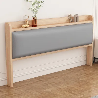HUAYASEN | Modern Simple Solid Wood Headboard with Soft Backrest Storage