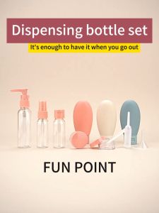 FUNPOINT 11pcs Set Travel Bottles Travel Size Containers Cosmetic Skincare Liquid Toiletries Travel Organizer