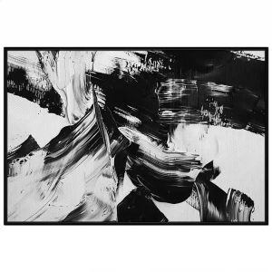 Tranh trừu tượng trắng đen đơn giảnTranh treo tường dán tường trang trí nội thất.CGI-996