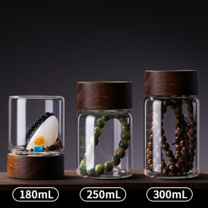 Sealed Glass Perfume Storage Jar Creative round Shape Display Bottle for Home Storage Anti-Mold Pearl Cultivation Box Man-Ware