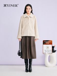 Elegant Long Lapel Faux Fur Jacket