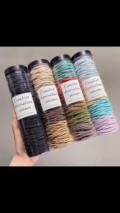 Dây thun cột tóc (Hộp 100 cái) nơ chun buộc tóc mềm mại co dãn tốt kiểu vặn thừng