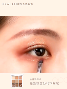 Bảng Phấn Mắt 9 Ô FOCALLURE Lên Màu Chuẩn Lâu Trôi Chống Nước FA-167