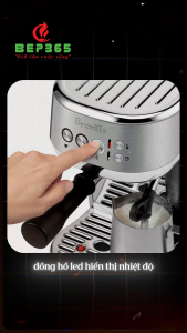 Máy pha cà phê Breville BES500BSS – Chính hãng nhập khẩu thiết kế tinh tế pha nhanh Cappuccino & Espresso dung tích 1.9L dễ vệ sinh phù hợp gia đình