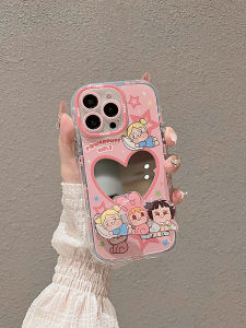 Cute Cry Baby Girl Police Officer Phone Case Mirror Protection for  13pro 14promax 15 16 17 Air Cartoon X8plus Korean Japanese