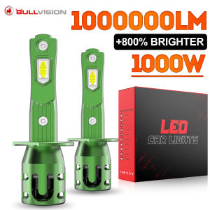 2x Turbo H7 LED Headlight Bulbs CANBUS Lights H1 H4 H11 9005 9006 Mini Lamp 1:1 7535 CSP Wireless Car LED with Fan 4300K 6000K