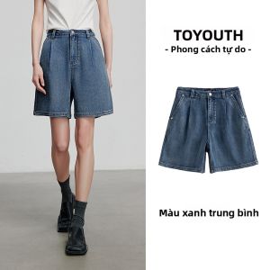 Toyouth | Quần Short Đenim A-Line Cao Cấp Cho Nữ