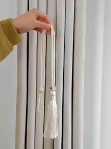 COD Over  2pcs Wood Curtain Holder with Tassel Curtain Tieback Color Wooden Bead Ties for Curtain Boho Decor
