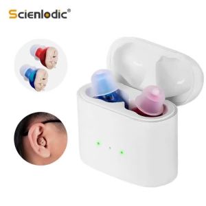 Wireless Rechargeable Hearing Aids Sound Amplifier ITE Mini Speaker Invisible Elderly Headphones Deaf The Listening Device