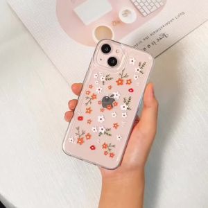 Flower Pattern Transparent Case For iPhone 18 17 Pro Max Air 15 16 Pro Max 11 14 12 13 Pro Max Soft Silicone Cover Funda Bumper