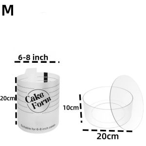 Khuôn Làm Bánh Tròn Có Thể Điều Chỉnh Bằng Acrylic Có Thể Thu Gọn Làm Bánh Fondant Mousse Dụng Cụ Làm Bánh Tự Làm Thân Thiện Với Môi Trường