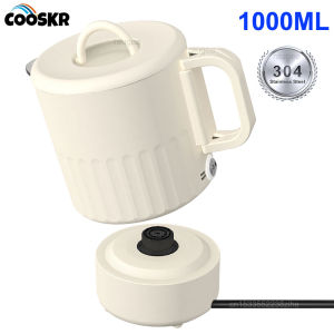 Electric Kettle 1L Electric Pot Folding Stainless Steel Thermo Pot Electric Tea Coffee Pot Electric Water Kettle for Travel
