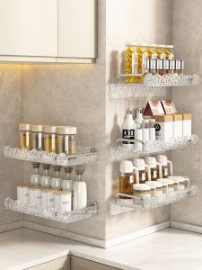 JIABAILI | Non-drilling Wall Mounted Spice Rack Layered Storage