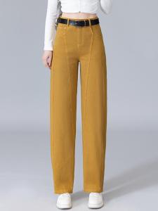 MEITESIJIAONU | Yellow Banan Pant Women Jeans Seasonal