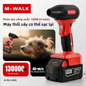Quạt Thổi Lá Cầm Tay Không Dây M-WALK 130000 Vòng/phút Động Cơ Không Chổi Than Kiểu Turbo Dùng Cho Pin Milwaukee 18V Dụng Cụ Tự Làm Tại Nhà
