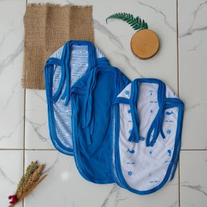 12pcs/6pcs/3pcs popok kain tali motif seri biru turkis amd baby