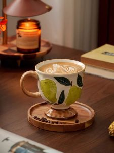 Ceramic Mug High Aesthetic Value Breakfast Cup Microwave Safe for Heating Milk And Oats Universal Water Drinking Cup