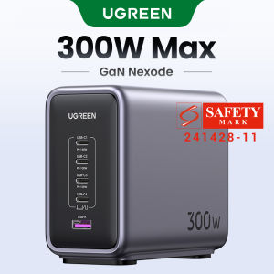 UGREEN 300W GaN 5-Port Fast Charger 4C1A 4 Type-C 1 USB-A Charger for Laptop Power Adapter MacBook Pro/MacBook Air M3 M2 M1 iPad Air M2 13" 2024 Dell XPS iPad Mini/Pro Galaxy S26 S25 Ultra Z Fold5 M14 Z Flip5 Pixel and More