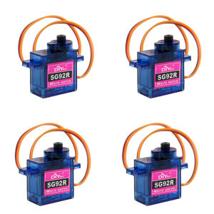 4 CÁI 9g SG92R Micro Analog Servo Motors 180/270/360 Độ 4.8-6.0V Mini Servo Cho Máy Bay RC Mô Hình Xe Hơi
