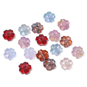 10pcs 14mm Pha lê thủy tinh anh đào hoa nở trang sức hạt cho đồ trang sức thủ công làm thủ công hoa tai vòng cổ vòng tay làm