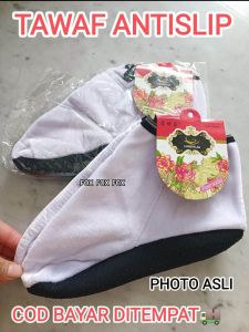 Fox- Kaos Kaki Tawaf ANTISLIP EMBOSS- SEPATU TOWAF Beludru-PHOTO ASLI-Kaos kaki Rumah- Kaos kaki sepatu - kaos kaki muslim- sepatu kain anti slip