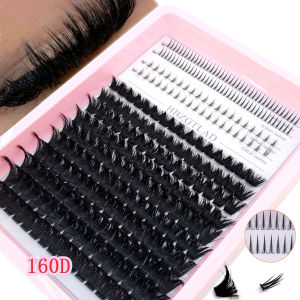 Mi Giả 3D Xù Mượt Kiểu Cụm Độ Cong D Dày 80D/100D/140D/160D Kèm Mi Dưới 10-18mm Tóc Tổng Hợp Làm Thủ Công