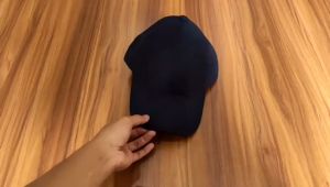 Topi Baseball Cap Pria: Topi Bisbol Warna Hitam & Ring Besi