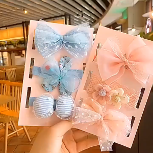 AIDA 3pcs/set Baby Hairband Lace Bow Flower Baby Girl Headbands Kids Elastic Newborn Children Headwear 婴儿发带发箍发饰