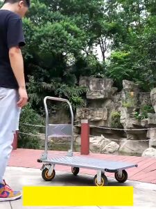 ⚡️หนาขึ้น 20 เท่า⚡️ รถเข็น รถเข็นสินค้า รถเข็นอเนกประสงค์  รถเข็นพื้นเรียบ รถเข็นของ รถเข็นสำหรับขนของ สามารถพับเก็บได้ พกพาสะดวก ล้อหมุนได้360องศา ที่จับฟองน้ำกว้างขึ้น รถเข็นของหนัก รถเข็นของ4ล้อ Trolley Cart 90x60cm